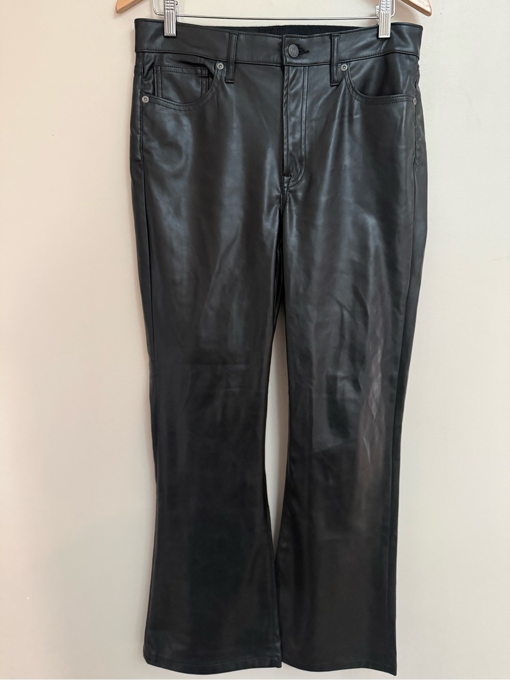 Gap 70s Flare High Rise Faux Leather Pants - Picture 3 of 4